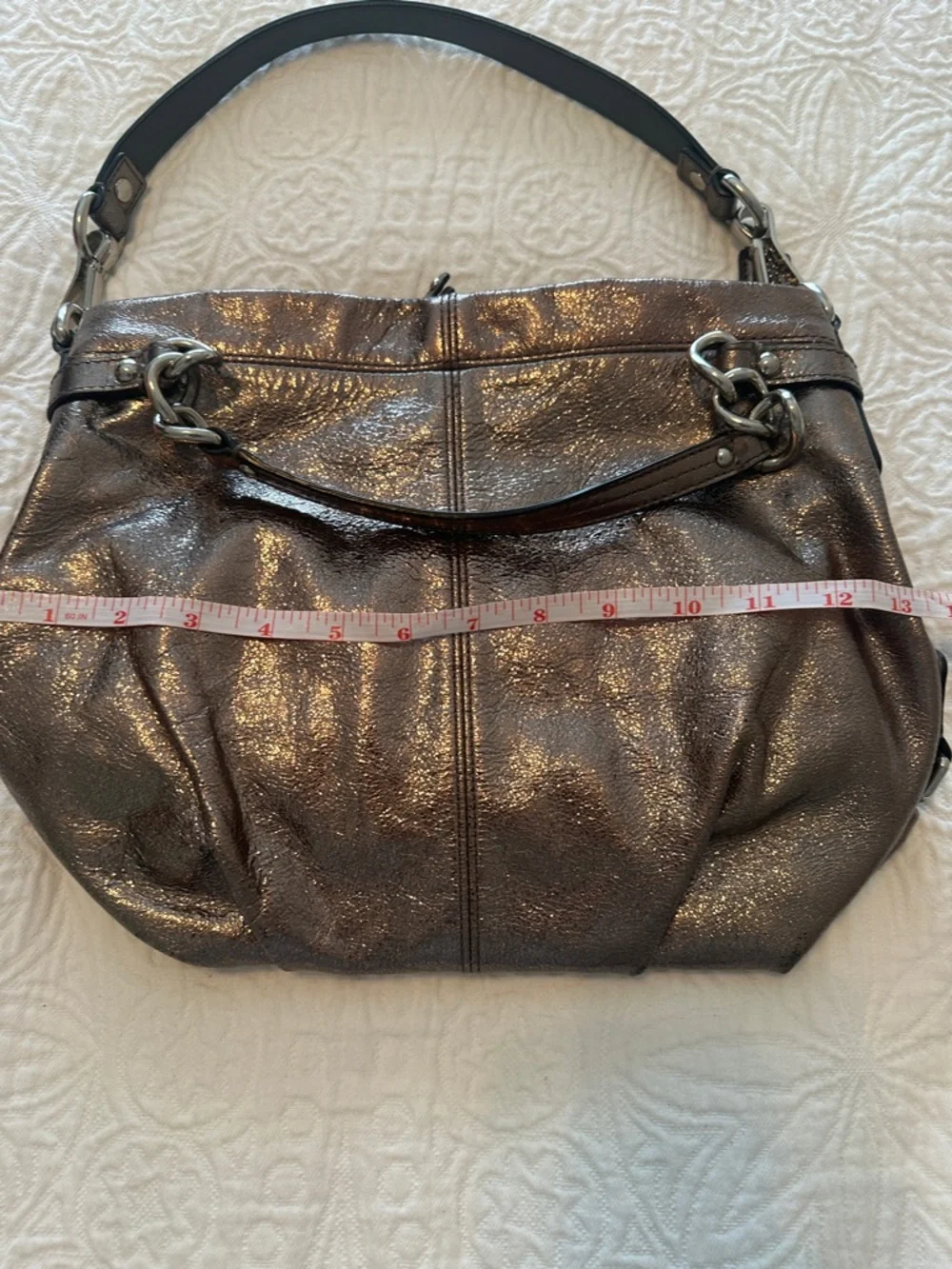 Coach Brooke HOBO Bag Y2K Metallic 100% full grain cowhide leather - Picture 11 of 14